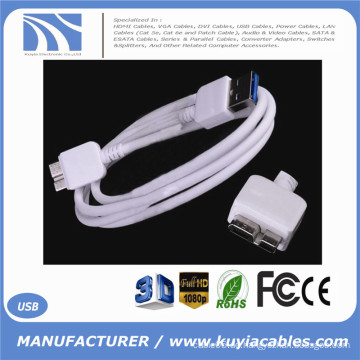 Premium Qualität weiß 3ft 1m USB 3.0 A Stecker auf Micro B Stecker Kabel High Speed